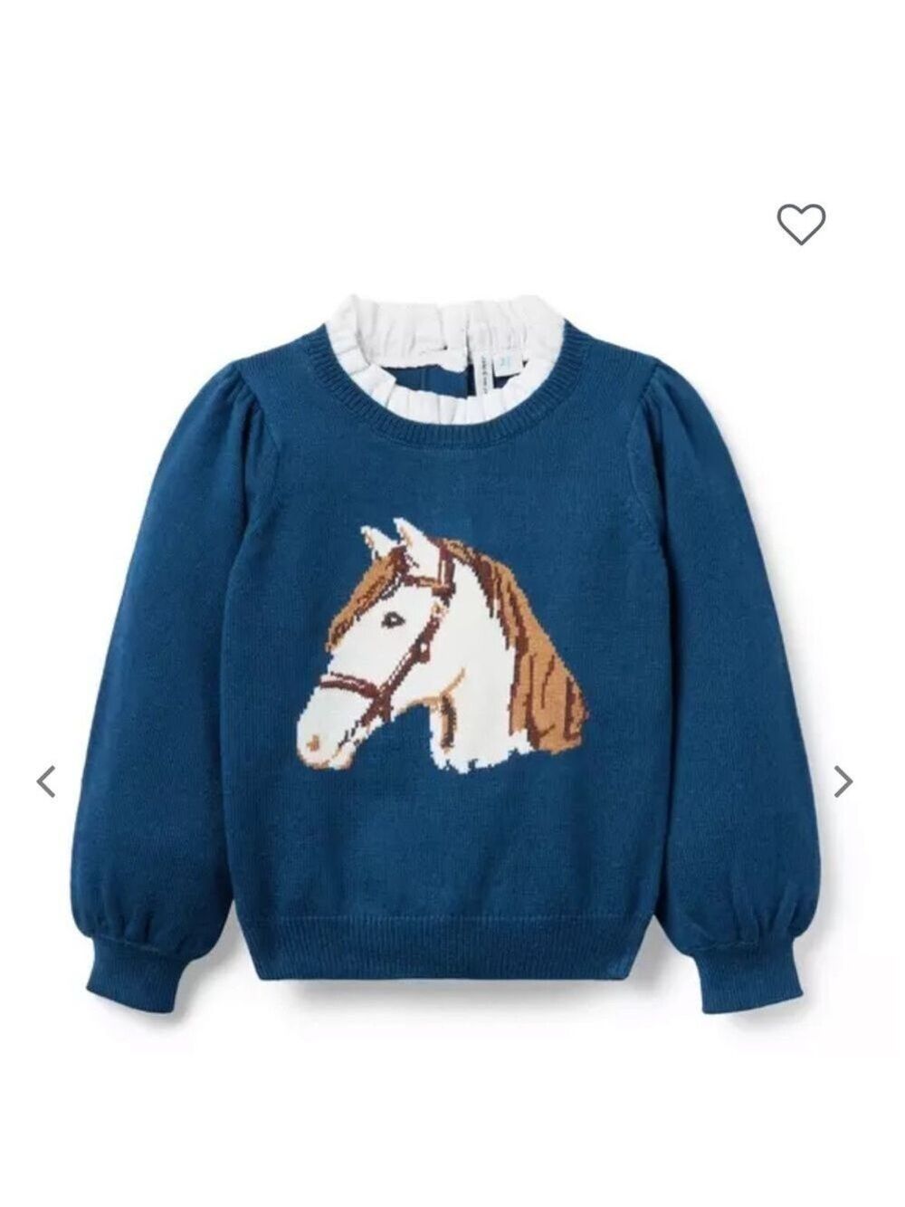 Janie and Jack Blue Horse Motif Sweater